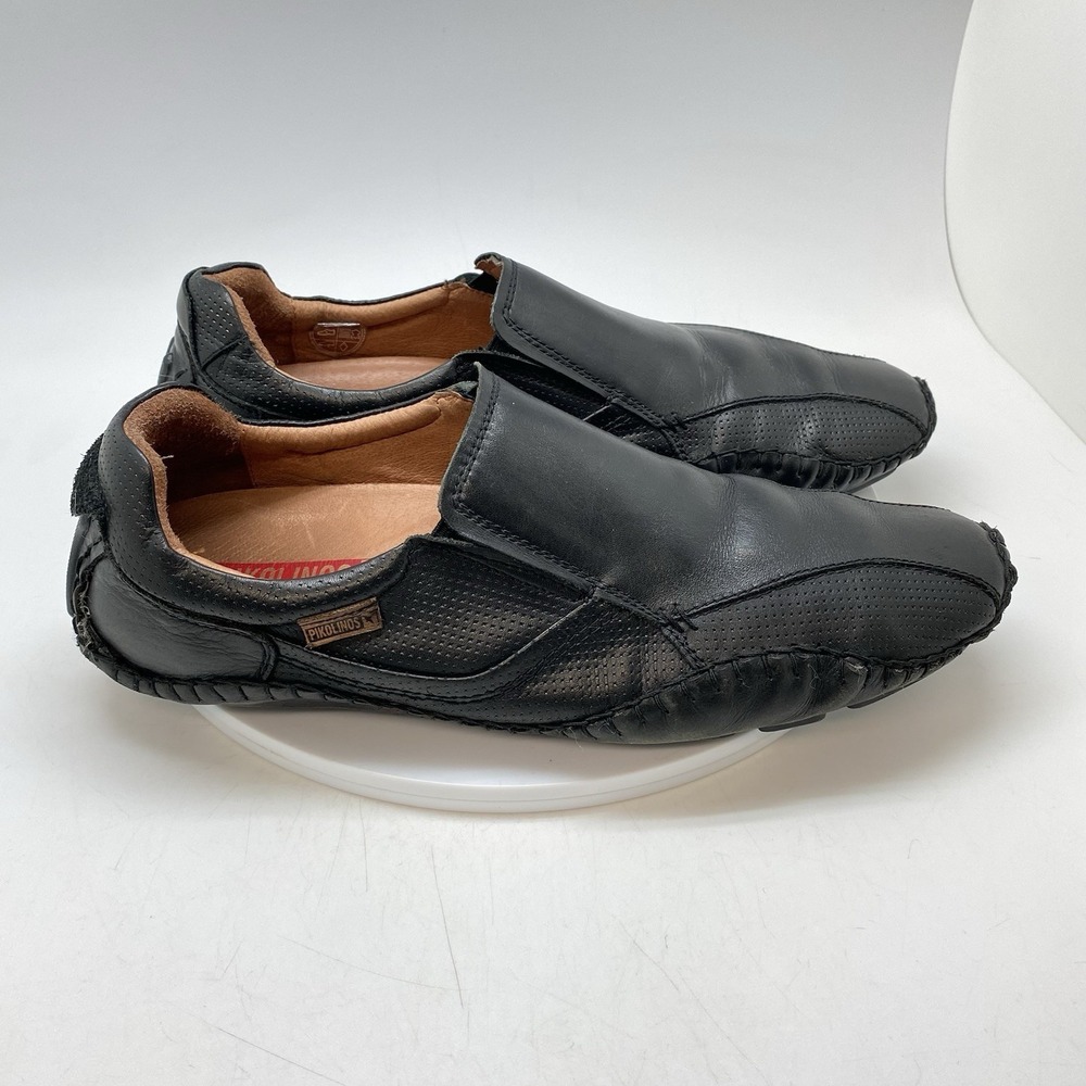 Pikolinos Shoes Mens 45 EU 11 Fuencarral Black Leather Driving Loafers Slip Ons‎